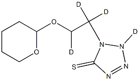 1,2-Dihydro-1-[2-[(tetrahydro-2H-pyran-2-yl)oxy]ethyl]-5H-tetrazole-5-thione-d4 Structure