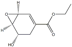 (1S,5S,6R)-5-Hydroxy-7-oxabicyclo[4.1.0]hept-2-ene-3-carboxylic Acid Ethyl Ester Structure