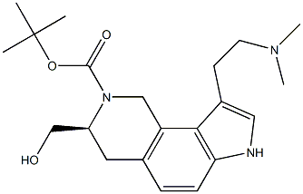 (S)-9-(2-(DiMethylaMino)ethyl)-3-(hydroxyMethyl)-3,4-dihydro-1H-pyrrolo[2,3-h]isoquinoline-2(7H)-carboxylic Acid tert-Butyl Ester Structure