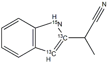 2-(1-Cyanoethyl)indole-13C215N Struktur
