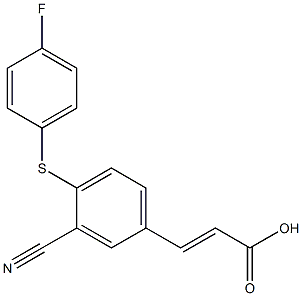 (E)-3-(3-Cyano-4-(4-Fluorophenylthio)Phenyl)Acrylic Acid Structure