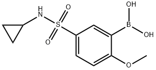 (5-(N-シクロプロピルスルファモイル)-2-メトキシフェニル)ボロン酸 化学構造式