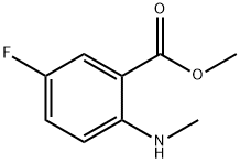 5-フルオロ-2-(メチルアミノ)安息香酸メチル 化学構造式