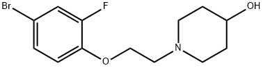 1-(2-(4-broMo-2-fluorophenoxy)ethyl)piperidin-4-ol Structure