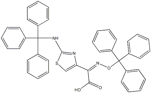 (Z)-2-(TrityloxyiMino)-2-[2-(tritylaMino)thiazol-4-yl]acetic Acid Struktur
