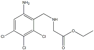 2-((6-AMino-2,3,4-trichlorobenzyl)aMino)acetic Acid Ethyl Ester Structure