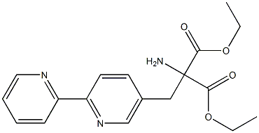 Diethyl 2-([2,2'-Bipyridin]-5-ylMethyl)-2-aMinoMalonate Structure
