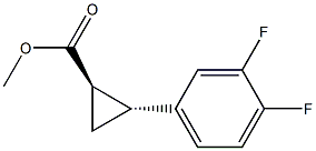 (反)-2-(3,4-二氟苯基)环丙甲酸甲酯 结构式