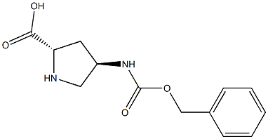 (2S,4R)-4-CBZ-aMino Pyrrolidine-2-carboxylic acid Struktur