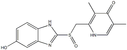 2-(((5-hydroxy-1H-benzo[d]iMidazol-2-yl)sulfinyl)Methyl)-3,5-diMethylpyridin-4(1H)-one Struktur