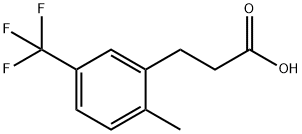 3-[2-甲基-5-(三氟甲基)苯基]丙酸,1017778-12-9,结构式