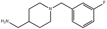 [1-(3-フルオロベンジル)ピペリジン-4-イル]メチルアミン 化学構造式