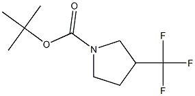 3-(三氟甲基)吡咯烷-1-甲酸叔丁酯, , 结构式