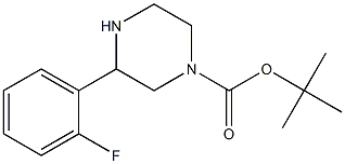 1-BOC-3-(2-氟苯基)哌嗪 结构式