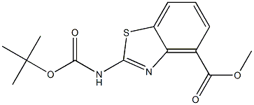 2-tert-ButoxycarbonylaMino-benzothiazole-4-carboxylic acid Methyl ester Structure