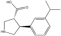 (+/-)-trans-4-(3-isopropyl-phenyl)-pyrrolidine-3-carboxylic acid 结构式