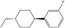 Tans-4ethylcyclohexyl-3-fluorobenzene Structure