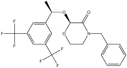 (S)-4-benzyl-2-((R)-1-(3,5-bis(trifluoroMethyl)phenyl)ethoxy)Morpholin-3-one Struktur