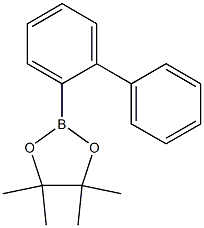 2-(2-ビフェニリル)-4,4,5,5-テトラメチル-1,3,2-ジオキサボロラン 化学構造式