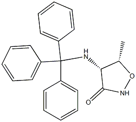 (4R,5S)-5-Methyl-4-(tritylaMino)isoxazolidin-3-one Structure
