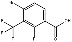 4-broMo-2-fluoro-3-(trifluoroMethyl)benzoic acid Struktur