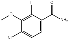 4-氯-2-氟-3-甲氧基苯甲酰胺, 1323966-12-6, 结构式