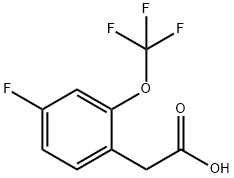 4-Fluoro-2-(trifluoroMethoxy)phenylacetic acid, 97% Structure