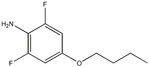 4-N-丁氧基-2,6-二氟苯胺, , 结构式