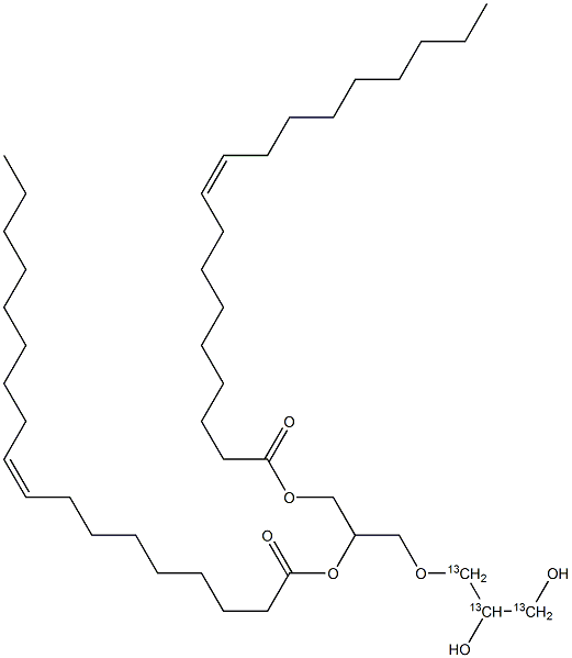 1,2-Dioleoylglycerol,(glyceryl 13C3) Structure