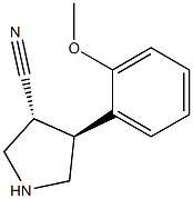 (3R,4S)-4 - (2 - 甲氧基苯基)吡咯烷-3 - 腈, , 结构式