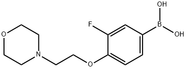 3-フルオロ-4-(2-モルホリノエトキシ)フェニルボロン酸 化学構造式