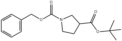 tert-Butyl 1-Cbz-pyrrolidine-3-carboxylate Structure