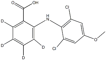 2-((2,6-Dichloro-4-Methoxyphenyl)aMino)benzoic Acid-d4 Struktur