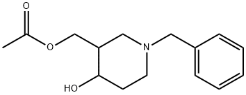 (1-benzyl-4-hydroxypiperidin-3-yl)Methyl acetate Structure