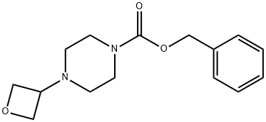 4-(オキセタン-3-イル)ピペラジン-1-カルボン酸ベンジル 化学構造式