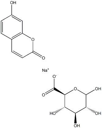 7-羟基香豆素葡糖苷酸钠, , 结构式