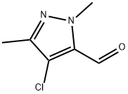 4-氯-1,3-二甲基-1H-吡唑-5-甲醛, 1227241-53-3, 结构式