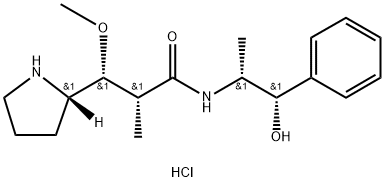(2R,3R)-N-((1S,2R)-1-hydroxy-1-phenylpropan-2-yl)-3-Methoxy-2-Methyl-3-((S)-pyrrolidin-2-yl)propanaMide (hydrochloride) Struktur