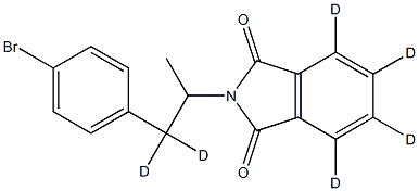 2-(1-(4-BroMophenyl)propan-2-yl)isoindoline-1,3-dione-d6 Struktur