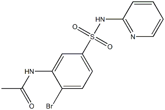 N-(2-BroMo-5-(N-(pyridin-2-yl)sulfaMoyl)phenyl)acetaMide Structure