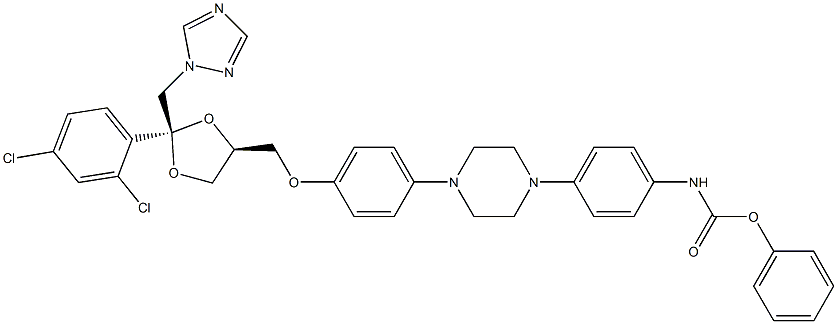 (4-(4-(4-(((2R,4S)-2-((1H-1,2,4-Triazol-1-yl)Methyl)-2-(2,4-dichlorophenyl)-1,3-dioxolan-4-yl)Methoxy)phenyl)piperazin-1-yl)phenyl)carbaMic Acid Phenyl Ester Structure