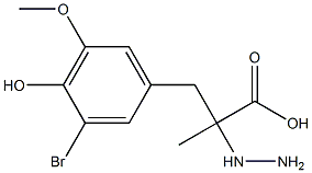 3-(3-BroMo-4-hydroxy-5-Methoxyphenyl)-2-hydrazinyl-2-Methylpropanoic Acid Structure