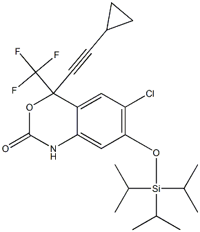 6-Chloro-4-(cyclopropylethynyl)-4-(trifluoroMethyl)-7-((triisopropylsilyl)oxy)-1H-benzo[d][1,3]oxazin-2(4H)-one Struktur