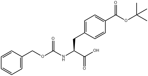 N-Α-カルボベンゾキシ-4-(T-ブトキシカルボニル)-L-フェニルアラニン 化学構造式