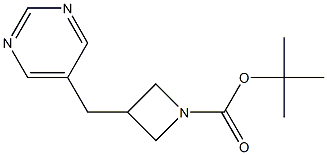 tert-butyl 3-(pyriMidin-5-ylMethyl)azetidine-1-carboxylate,,结构式
