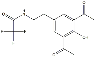 N-(3,5-二乙酰基-4-羟基苯乙基)-2,2,2-三氟乙酰胺,,结构式