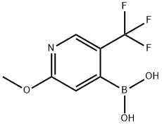2-METHOXY-5-(TRIFLUOROMETHYL)PYRIDINE-4-BORONIC ACID Struktur
