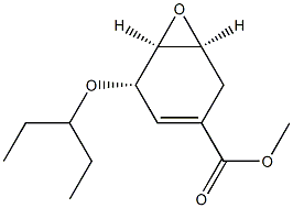(1S,5S,6S)-Methyl 5-(Pentan-3-yloxy)-7-oxabicyclo[4.1.0]hept-3-ene-3-carboxylate Struktur