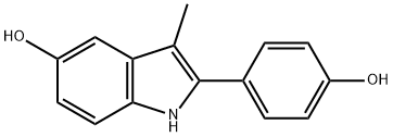 3-甲基-5-羟基-2-(4-羟基苯基)-1H-吲哚,91444-54-1,结构式