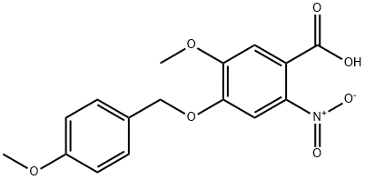 5-Methoxy-4-((4-Methoxybenzyl)oxy)-2-nitrobenzoic acid Structure